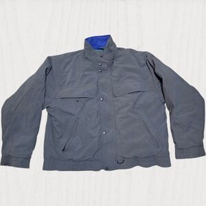 Vintage Eddie Bauer Goose Down Puffer Jacket Blue Gray  Mens XL Heavyweight